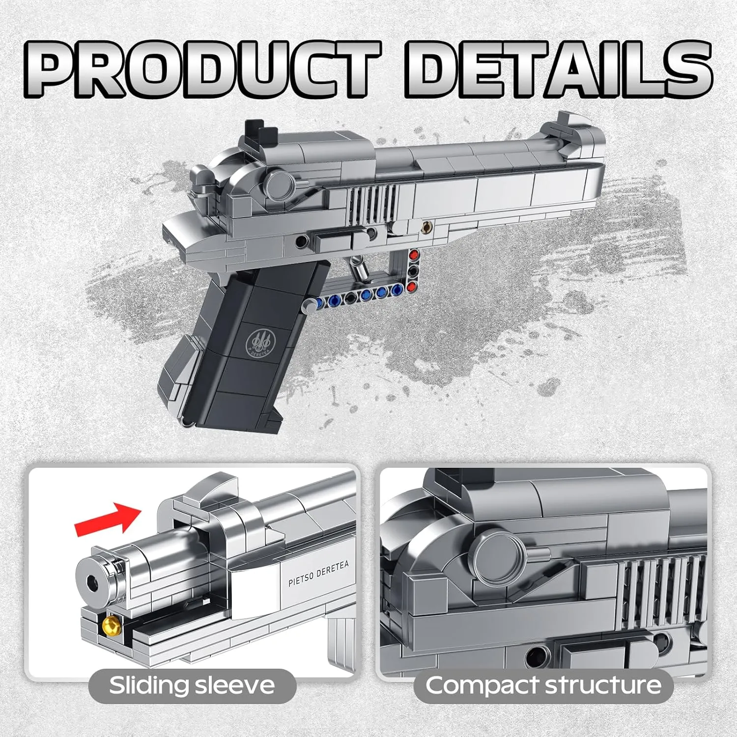 Sosuy Building Block Gun Sets, M92 1:1 Shootable Pistol Model Guns Army Toys for Adult Teen Boys, Birthday for Men Kids Age 8 , Realistic Bricks Collection for Military Fan 388PCS