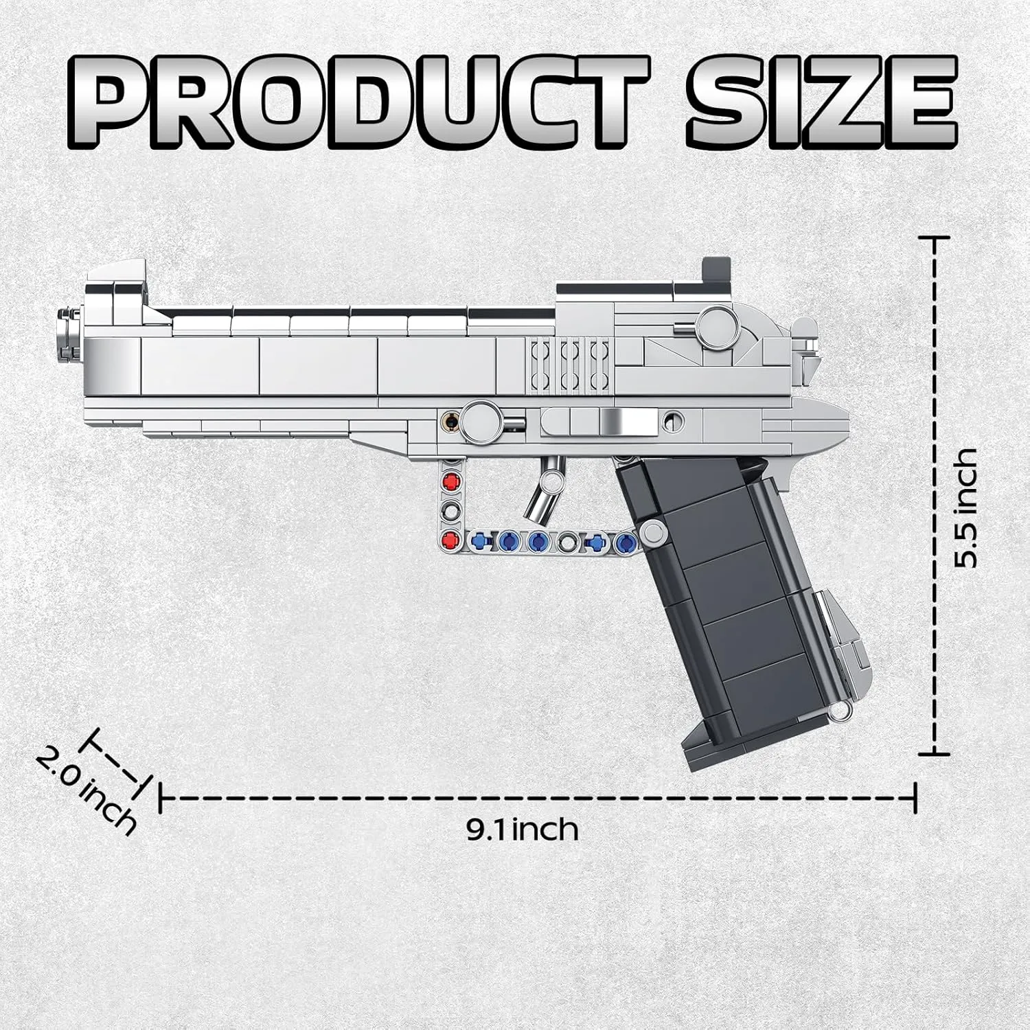 Sosuy Building Block Gun Sets, M92 1:1 Shootable Pistol Model Guns Army Toys for Adult Teen Boys, Birthday for Men Kids Age 8 , Realistic Bricks Collection for Military Fan 388PCS