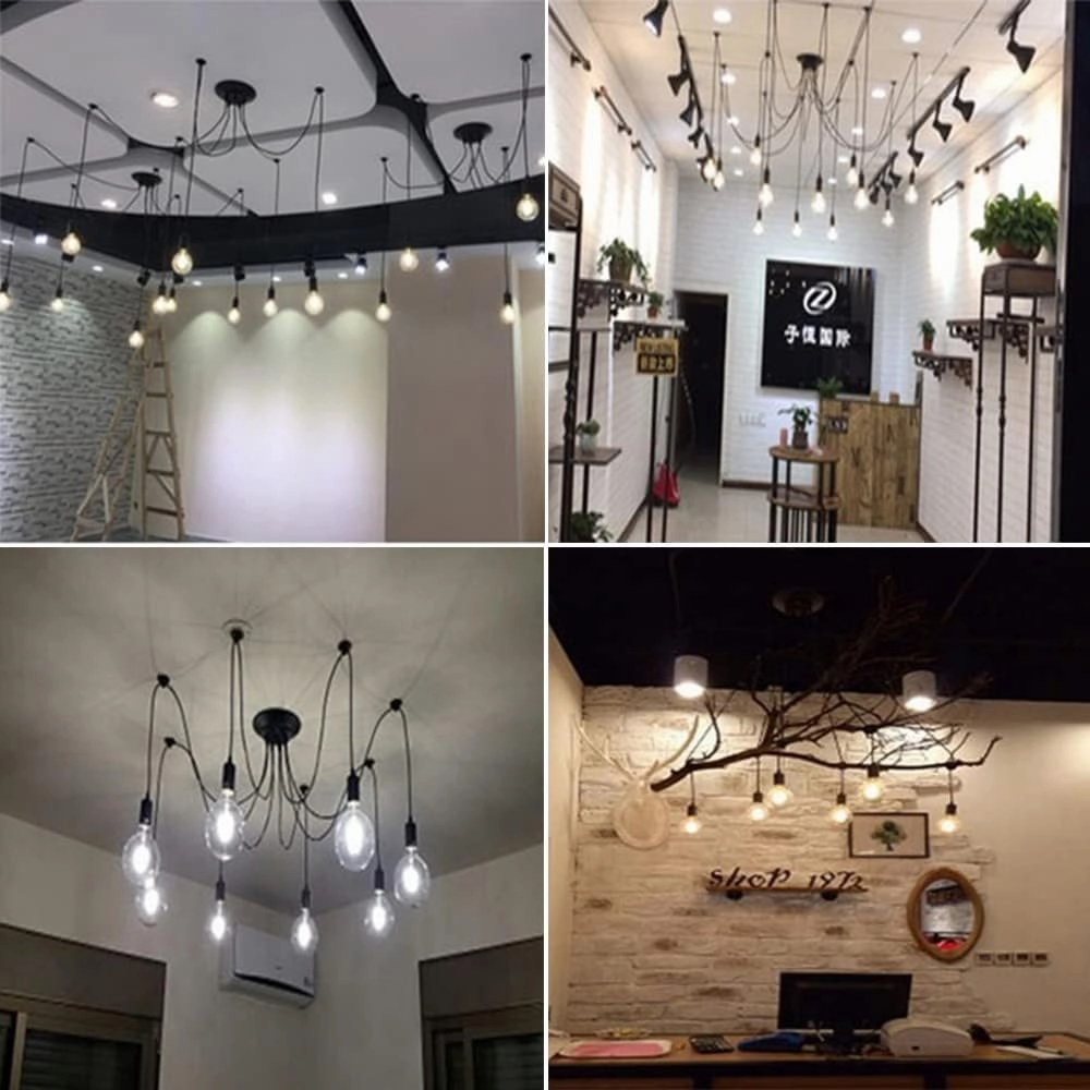 Spider Light Chandelier Spider Pendant Light Fixture Edison Chandelier 8 arms Vintage Industrial Steampunk Hanging Ceiling Multi DIY