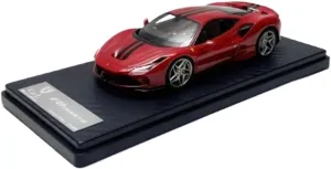 Sports car Metal Model 1/43 Scale for F8 Tributo Resin Classic Adult Souvenir Static Model Car Decoration Hobbies for Home Décor(Red Style 1)