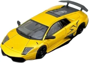 Sports car Metal Model 1/64 Scale for LP670 SV Classic Static Alloy Car Model Adult Souvenir Display Collectible for Home Décor(Yellow)