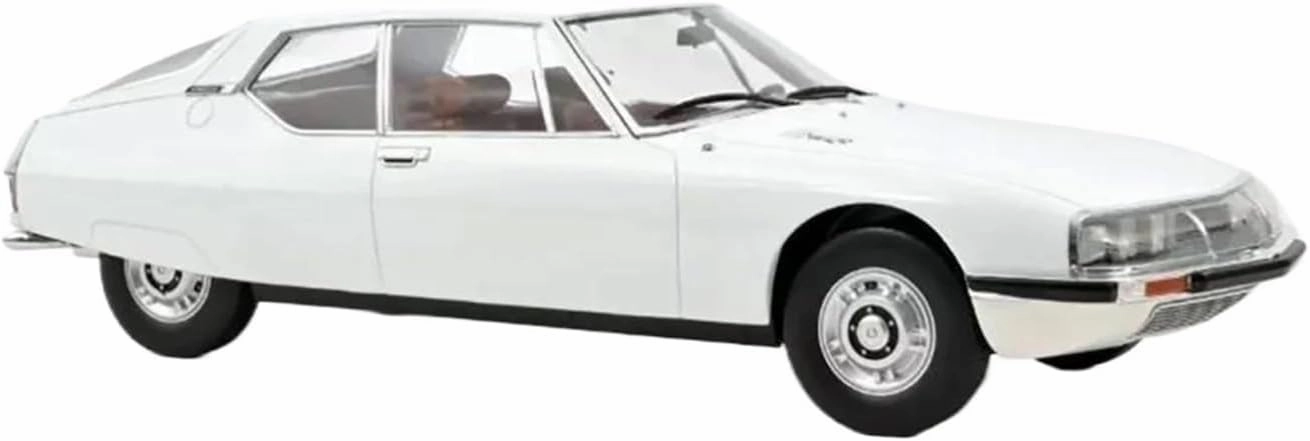 Sports car Metal Model Die-cast for Citro SM 1970 White 1:12 Classic Car Model Souvenir Large Sedan Ornament Collection Hobby for Home Décor