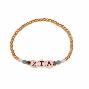 Stackable Sorority Beaded Bracelet-Zeta Tau Alpha