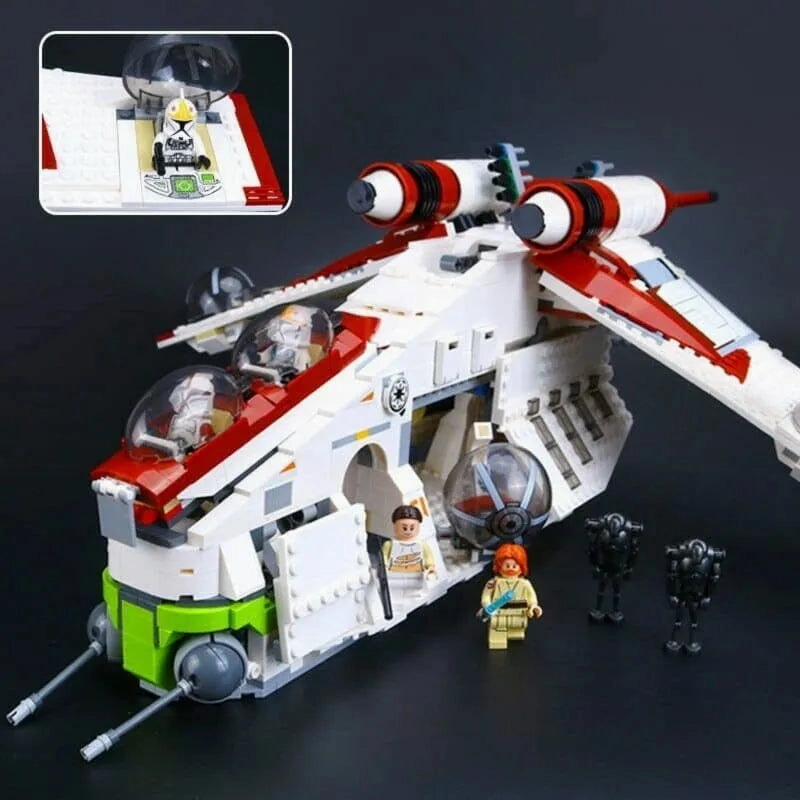 Star Wars MOC The Republic Cruiser Gunship Bricks Toys EU