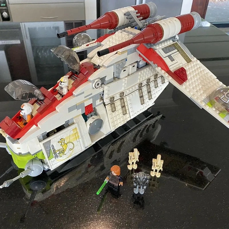 Star Wars MOC The Republic Cruiser Gunship Bricks Toys EU