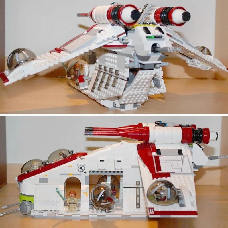 Star Wars MOC The Republic Cruiser Gunship Bricks Toys EU
