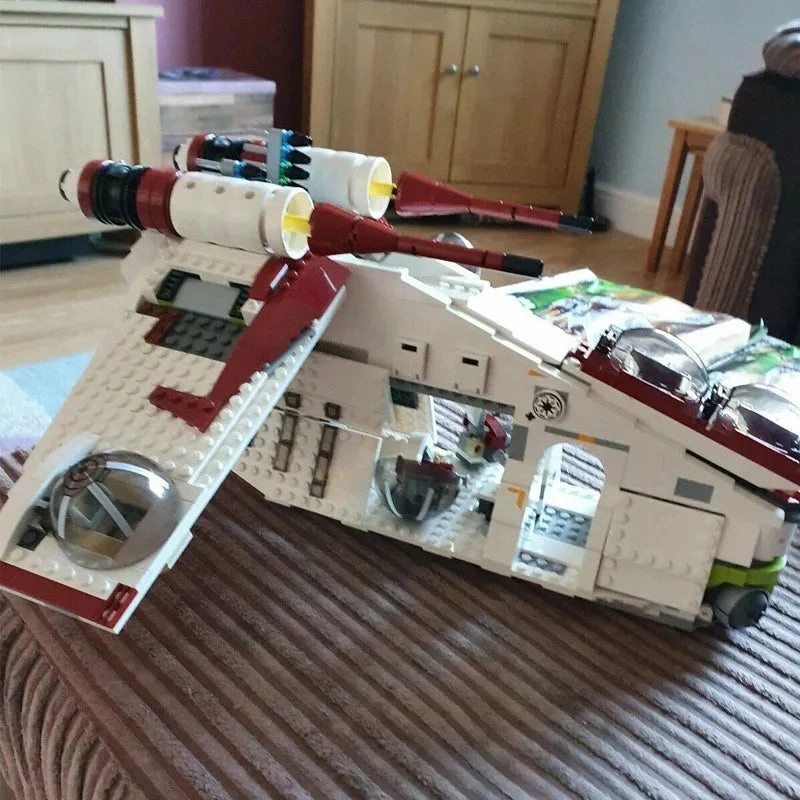 Star Wars MOC The Republic Cruiser Gunship Bricks Toys EU