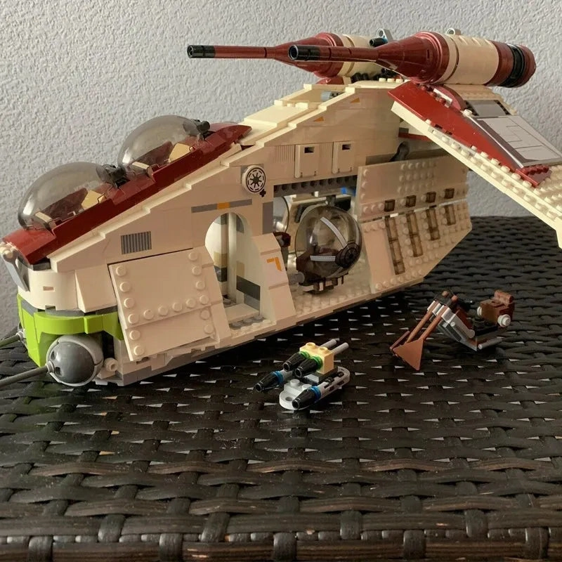 Star Wars MOC The Republic Cruiser Gunship Bricks Toys EU