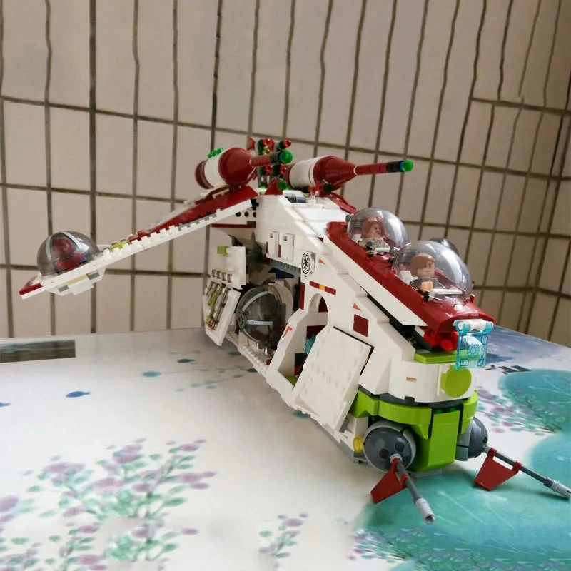 Star Wars MOC The Republic Cruiser Gunship Bricks Toys EU