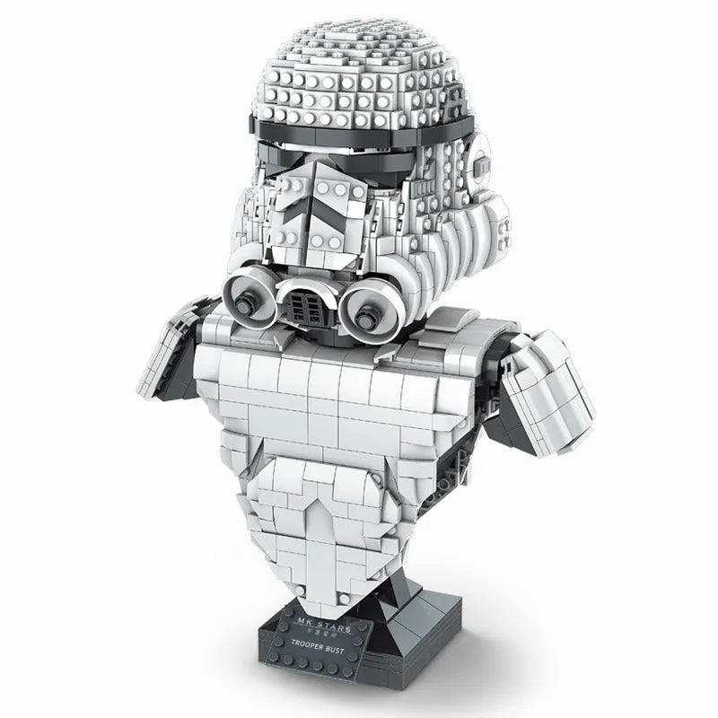Star Wars MOC Trooper Bust Helmet Bricks Toys 21022