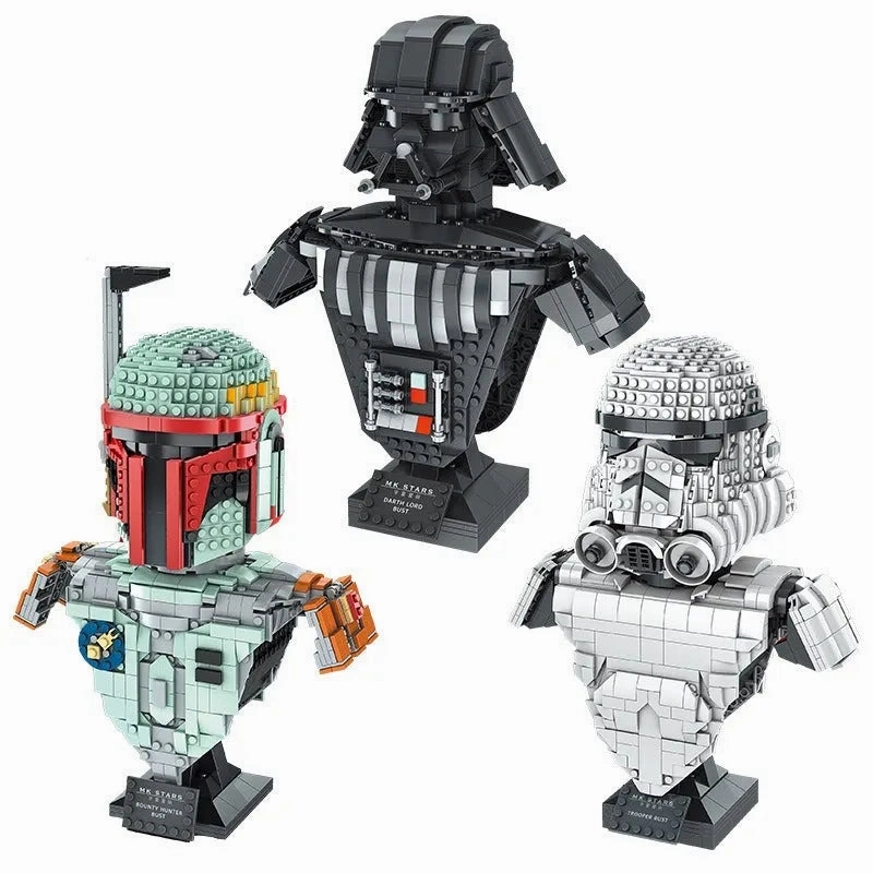 Star Wars MOC Trooper Bust Helmet Bricks Toys 21022