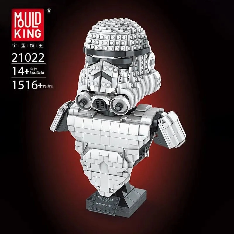 Star Wars MOC Trooper Bust Helmet Bricks Toys 21022