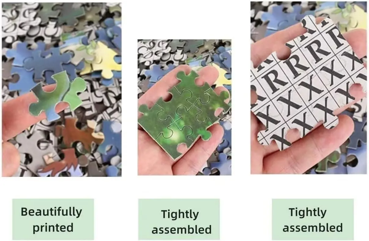 Summer Friendly Service Station 500 Pieces Puzzle for Adults Car Rest Stop Wooden Jigsaw Puzzles Challenging Educational Toys for Family Creative Gift