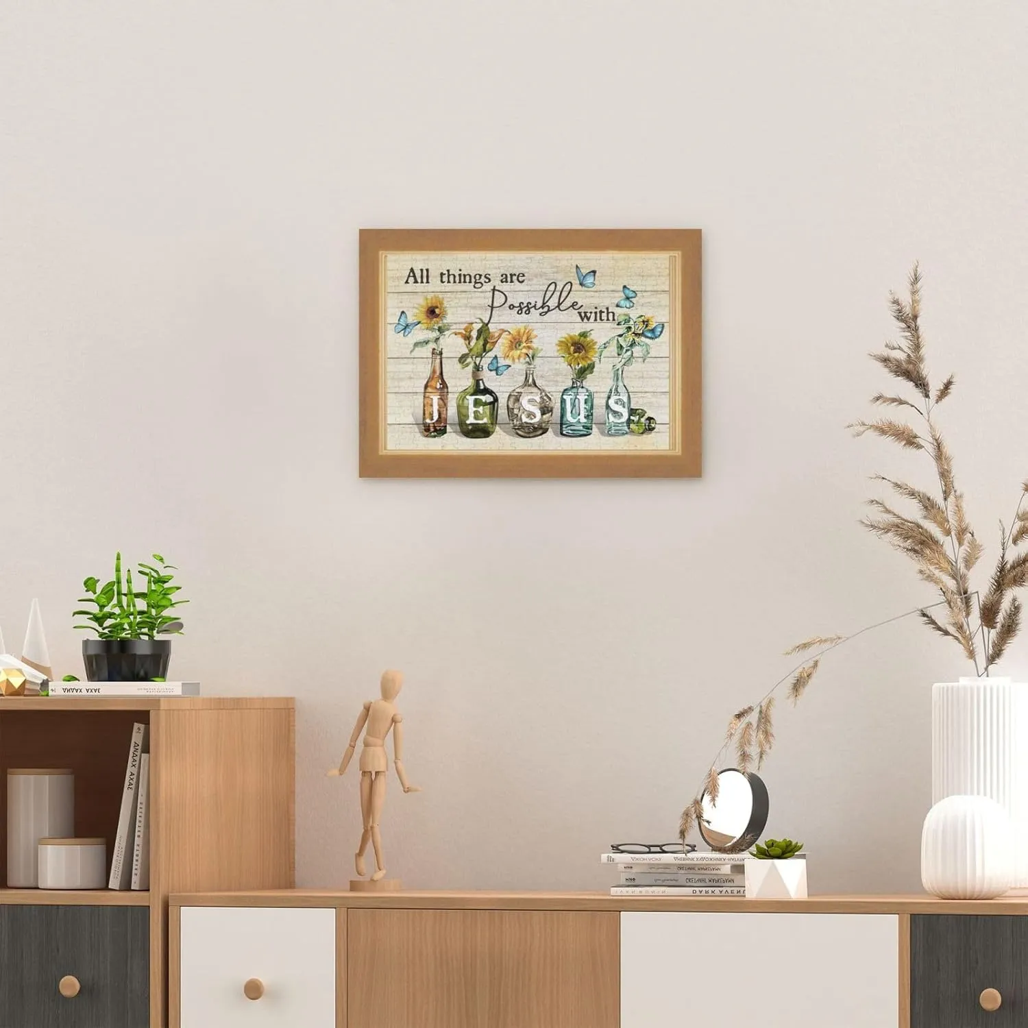 Sunflowers and Butterflies Jigsaw Puzzles God Inspirational Jigsaw Puzzles for Adults Animals and Plants Motivational Toy Educational Intellectual