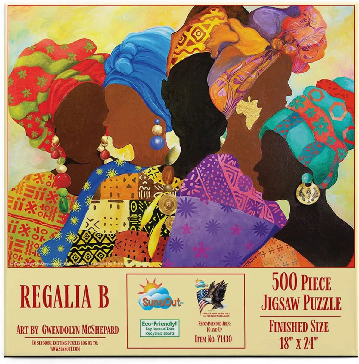 SUNSOUT INC - Regalia B - 500 pc Jigsaw Puzzle by Artist: Gwendolyn McShepard - Finished Size 18" x 24" Americana - MPN# 71430