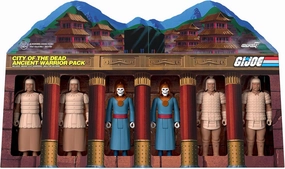 Super7 G.I. Joe City of The Dead Ancient Warrior Pack with Ancient Clay Guardians and Skeleton Soldiers - (6-Pack) 3.75" GI Joe Action Figures with Accessories Collectibles and Retro Toys