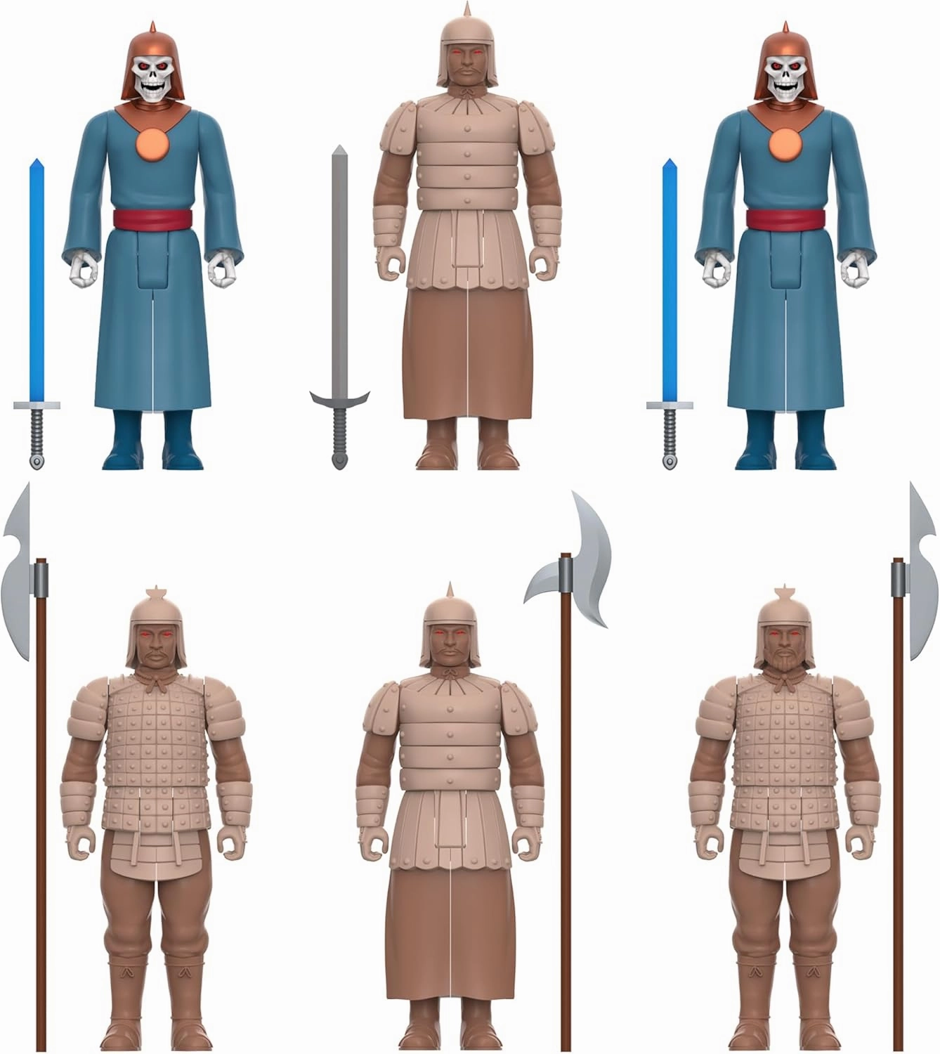 Super7 G.I. Joe City of The Dead Ancient Warrior Pack with Ancient Clay Guardians and Skeleton Soldiers - (6-Pack) 3.75" GI Joe Action Figures with Accessories Collectibles and Retro Toys