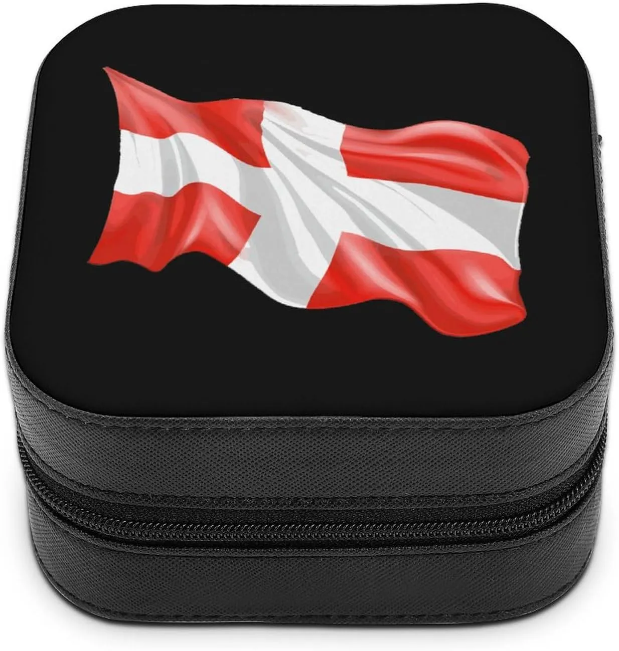 Switch Flag Travel Jewelry Box Portable Jewelry Organizer Storage Box for Earrings Rings Necklaces