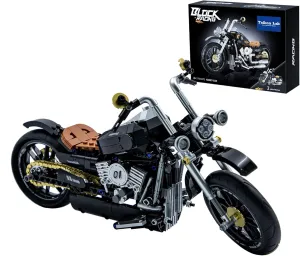 TAIKONLAB Vintage Motorcycle Building Block Toy Set, Collectible Heavy Motorbike Building Bricks Model Kit, Gift for Kids Adults (445 Pcs)