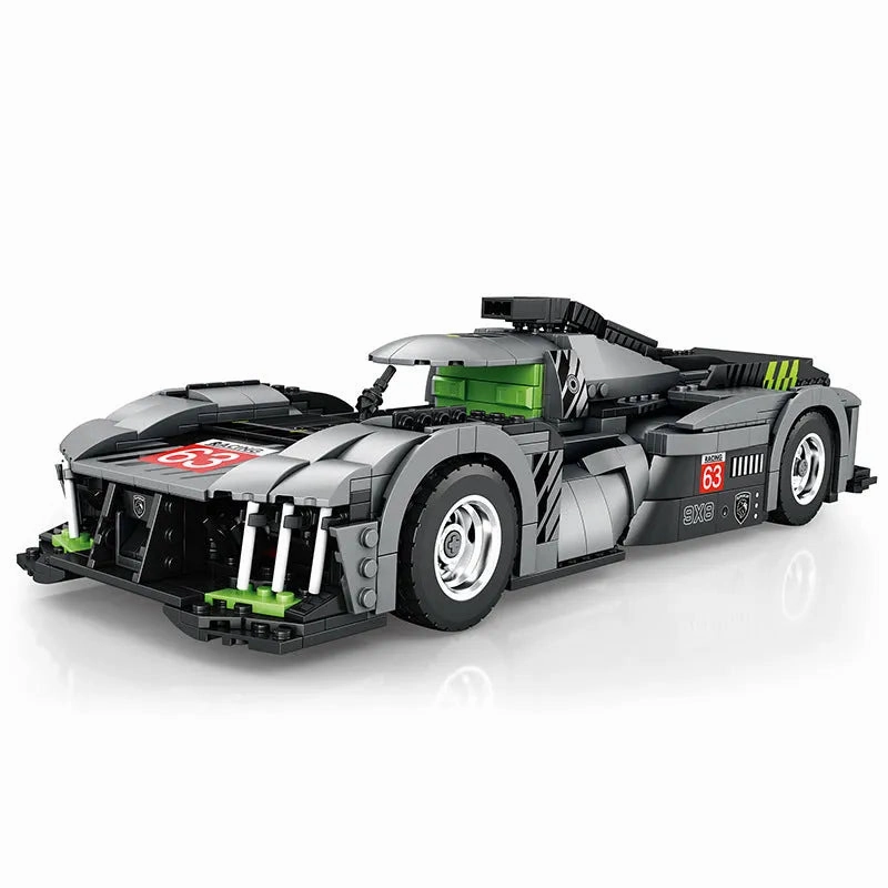 Tech MOC PEUGEOT 9X8 Hybrid Racing Car Bricks Toy