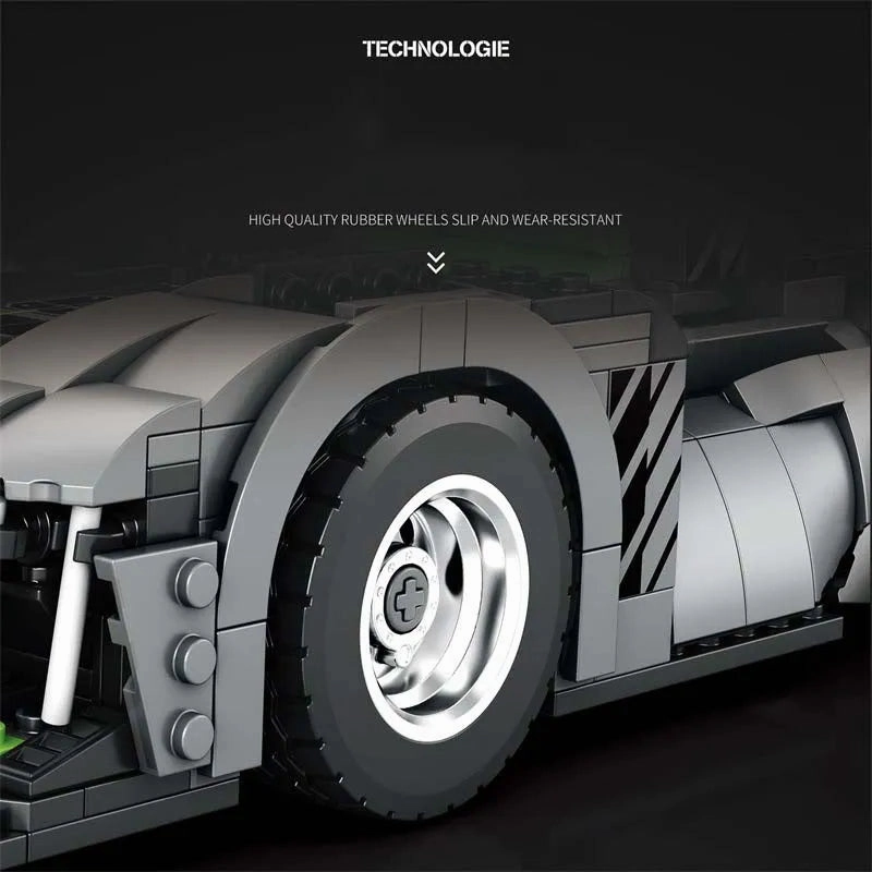 Tech MOC PEUGEOT 9X8 Hybrid Racing Car Bricks Toy