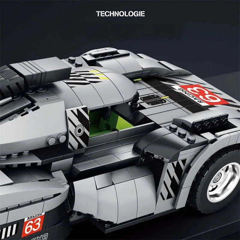Tech MOC PEUGEOT 9X8 Hybrid Racing Car Bricks Toy