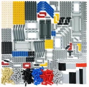 Technical Parts Pieces Sets Liftarm Beams Bricks Bulk Axles Pins Panels Frame Beams Connectors, 580 Pieces Compatible with Technic-Block MOC Buildings Toys for Boys Adults Kids Age 6 