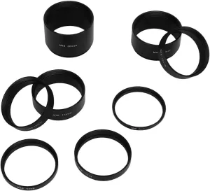 Telescope Extension Tube Set,8 PCS M48X0.75 Focal Length Extension Tube Kit 3 5 7 10 12 15 20 30mm Extending Ring for Astronomical Telescope Photography