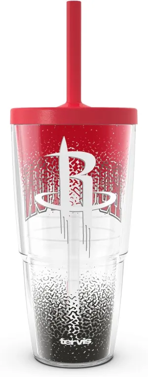 Tervis NBA Houston Rockets - Defend Made in USA Double Walled Insulated Tumbler Travel Cup Keeps Drinks Cold & Hot, 24oz with Straw Lid, Classic