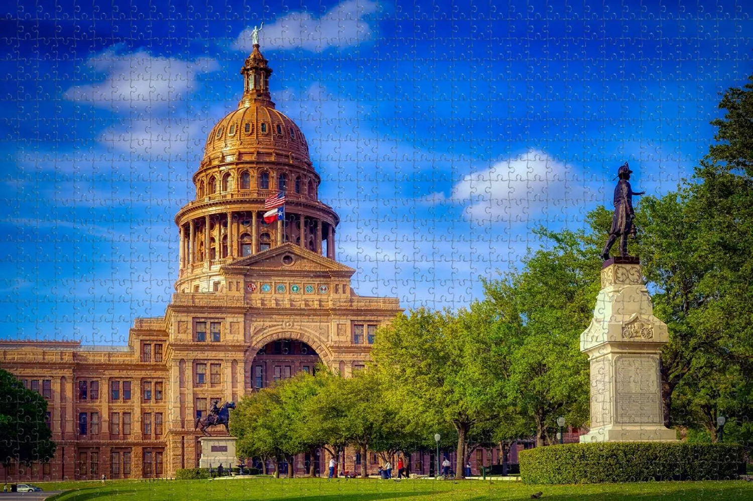 Texas State Capitol Austin USA Jigsaw Puzzle for Adults 1000 Piece Wooden Travel Gift Souvenir