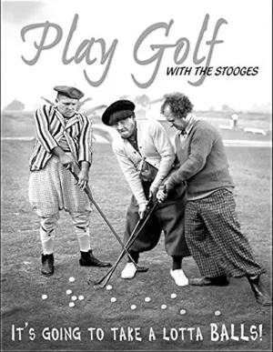 The Three Stooges Play Golf 200 Pieces Wooden Jigsaw Puzzles for Adults- It is Going to Take A Lotta Balls Suitable for All Puzzle Toy Enthusiasts, Educational Educational Art Collectibles