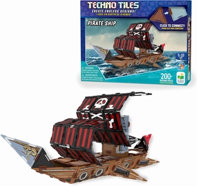 The Learning Journey Techno Tiles - Pirate Ship | Construction Project with 200  Building Pieces | STEM Projects for Kids Ages 5-10 | Engineering Activity for Girls & Boys