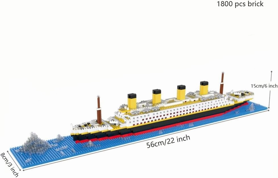 Titanic Iceberg Model Ship Building Blocks Set Toys Micro Mini Bricks for Adults Girls Assemble Ice Love Cruise Ship