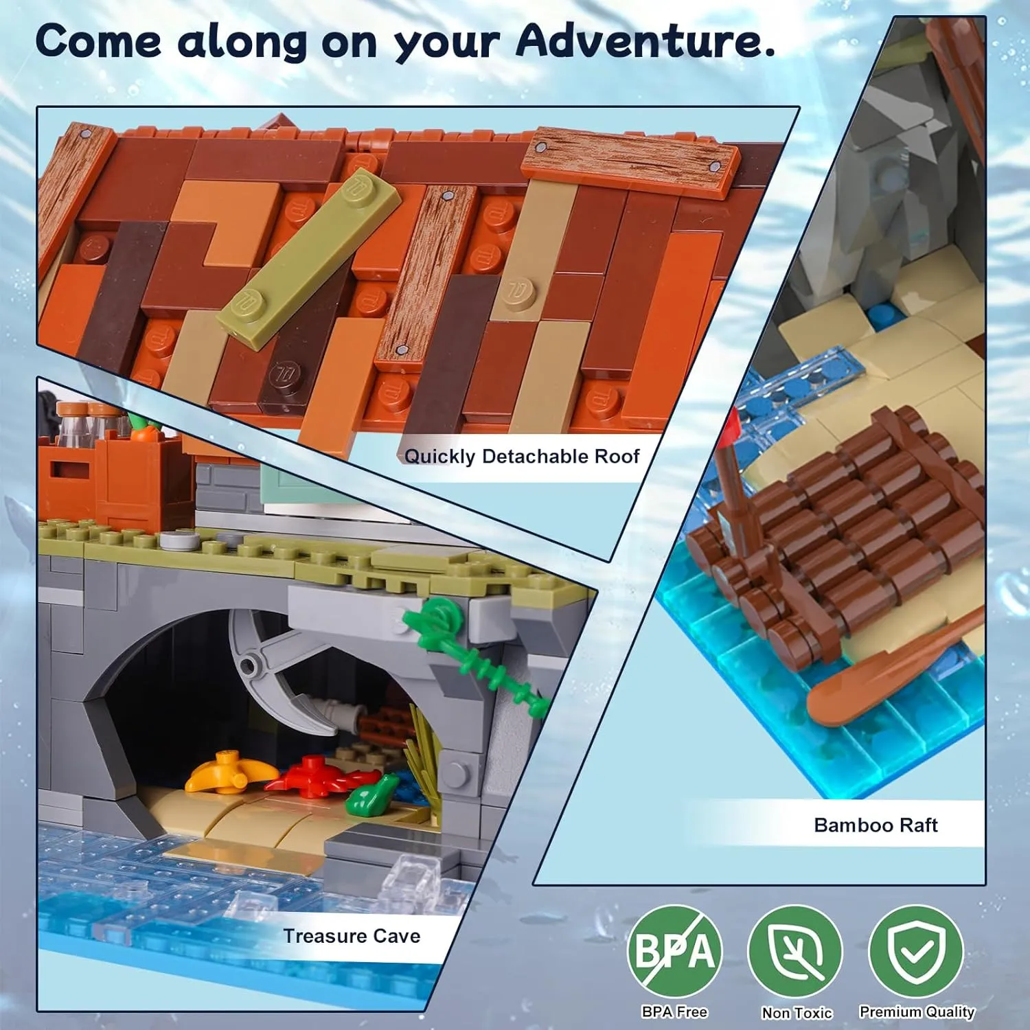 Toy Building Set, Lighthouse Model Kit, Creative Sea View Construction Mini Building Block, Hobbies Christmas Birthday Gift for Kids Boys Girls 8  2340 PCS
