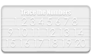 Trace the Numbers 1-20 | Acrylic Dry Erase Learning Board | Reusable Washable Board | Preschool Learning | Education Supplies