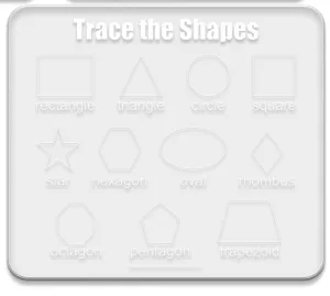 Trace the Shapes | Acrylic Dry Erase Learning Board | Reusable Washable Board | Preschool Learning | Education Supplies