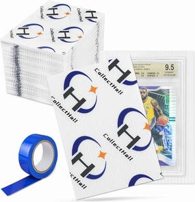 Trading Card Shipping Protectors 120 Pack 4'' x 6'' with 1 Roll Tape, Trading Graded Card Shipping Supplies, Precut Ultra Strong Plastic Inserts Card Mailers