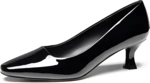 Trary Women's Kitten Heels Dress Pumps Classic Square Toe Shoes Casual Low Heels Closed Toe Pumps for Women Office