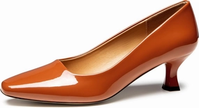 Trary Women's Kitten Heels Dress Pumps Classic Square Toe Shoes Casual Low Heels Closed Toe Pumps for Women Office