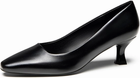 Trary Women's Kitten Heels Dress Pumps Classic Square Toe Shoes Casual Low Heels Closed Toe Pumps for Women Office