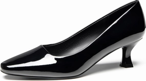 Trary Women's Kitten Heels Dress Pumps Classic Square Toe Shoes Casual Low Heels Closed Toe Pumps for Women Office