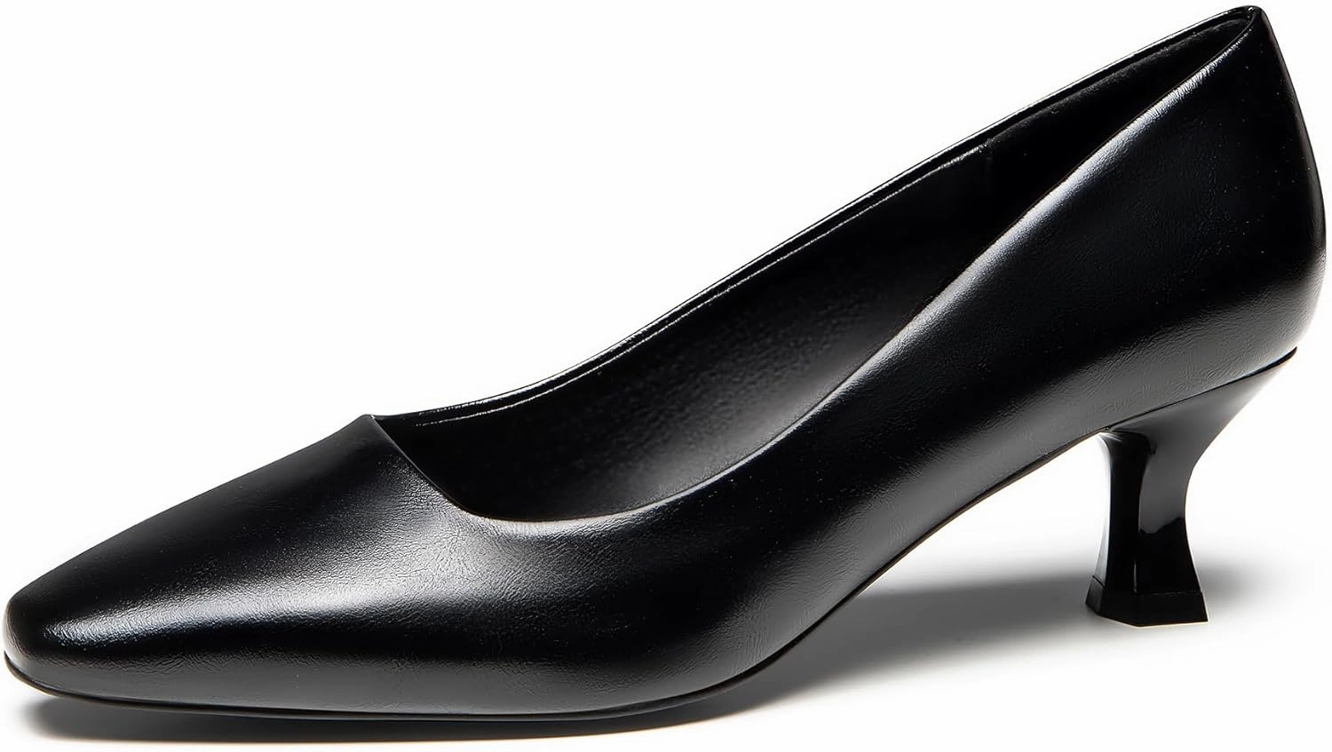 Trary Women's Kitten Heels Dress Pumps Classic Square Toe Shoes Casual Low Heels Closed Toe Pumps for Women Office