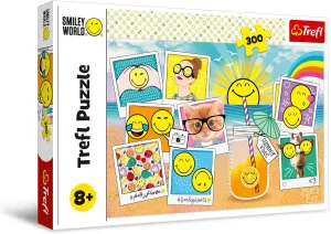 Trefl Smiley on Vacation 300 Piece Jigsaw Puzzle Red 24"x16" Print, DIY Puzzle, Creative Fun, Classic Jigsaw for Adults and Children from 8 Years Old