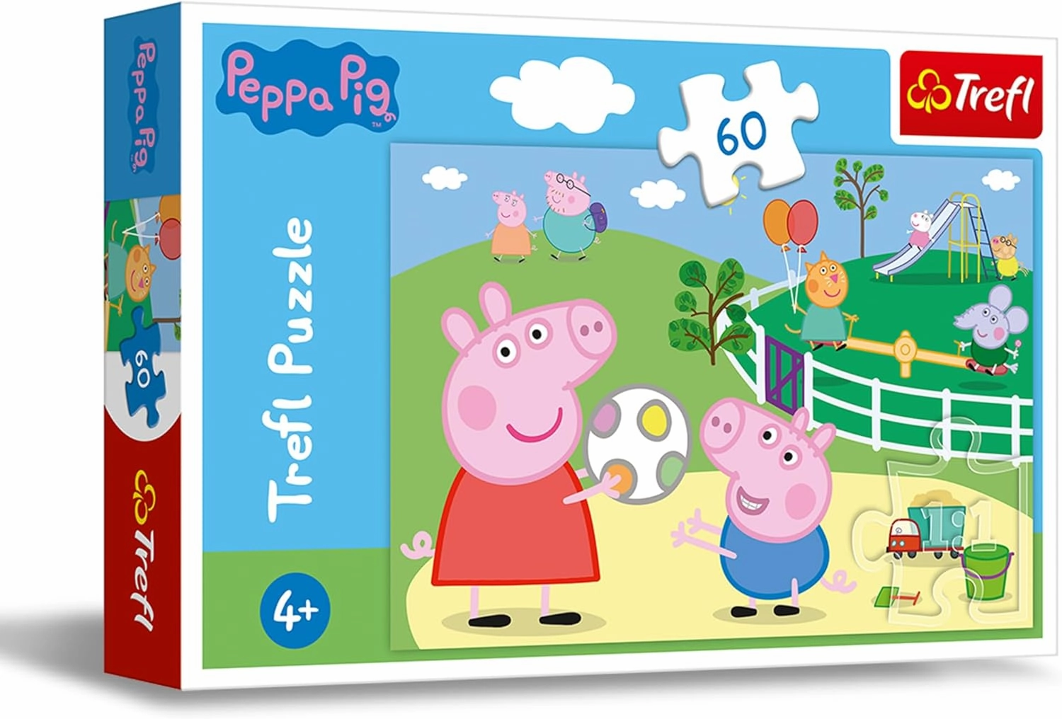 Trefl Peppa Pig 60 Piece Jigsaw Puzzle Fun with Friends Print, DIY Puzzle, Creative Fun, Classic Jigsaw for Adults and Children from 4 Years Old