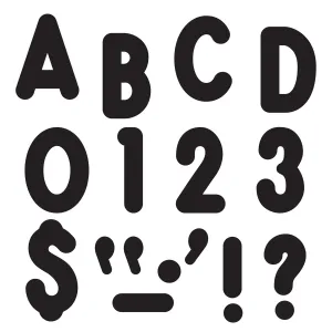TREND Black 7-Inch Billboard Uppercase (EN/SP) Ready Letters, Bulletin Board Decor, 7-Inch, 105 Pieces