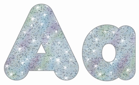 Trend Enterprises Silver Sparkle 4-Inch Casual Combo Ready Letters®