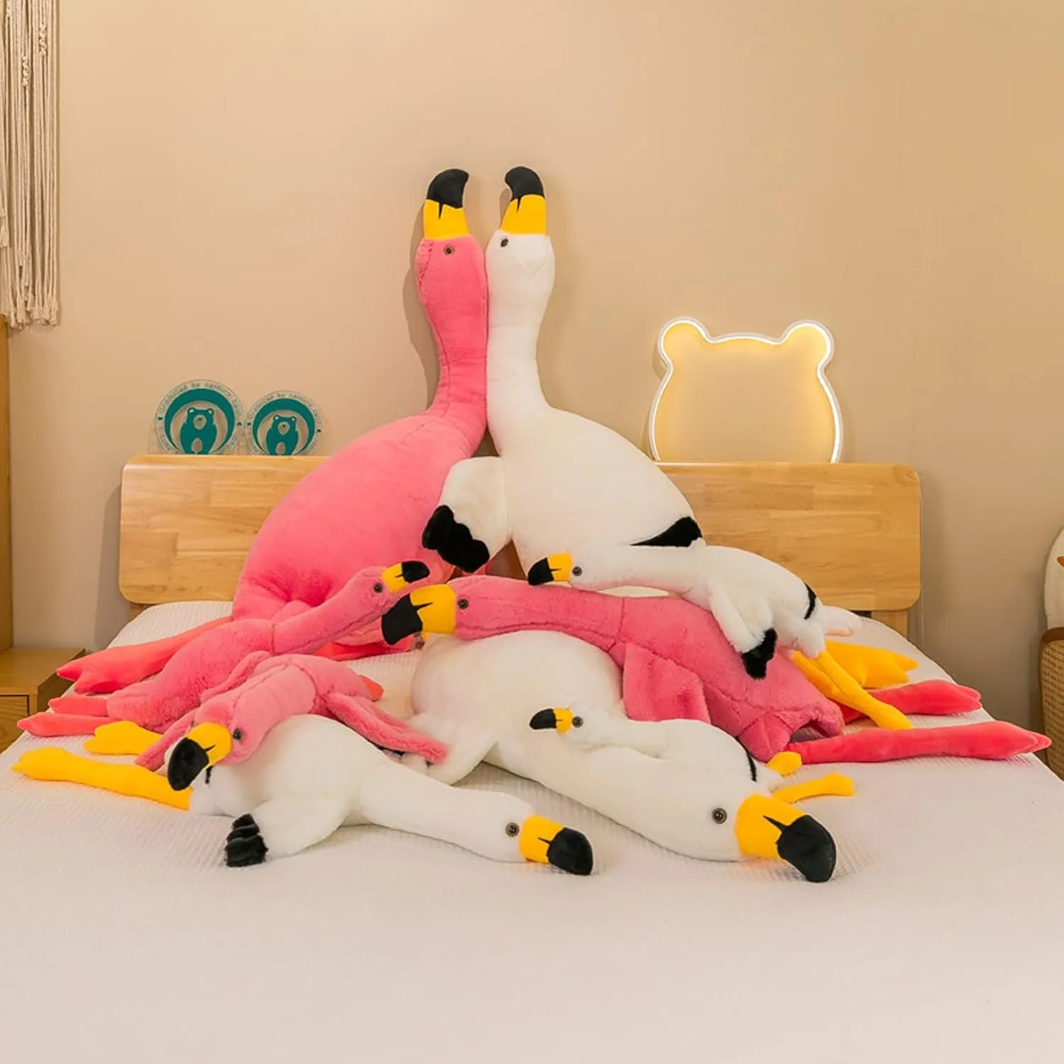 TZMAPU Giant Pink Flamingo Plush Pillow & Soft Doll - 63" Gift for Kids & Adults（Pink 63inch）