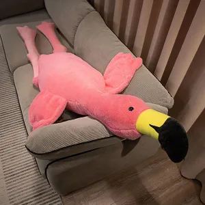 TZMAPU Giant Pink Flamingo Plush Pillow & Soft Doll - 63" Gift for Kids & Adults（Pink 63inch）