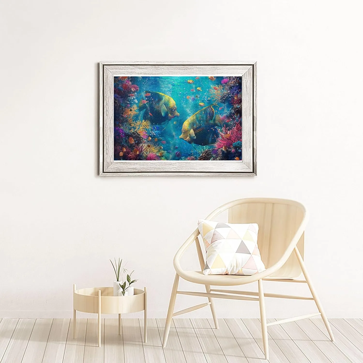 Underwater World Ornamental Fish 1000 piece Wooden puzzle,Exquisite Underwater World Ornamental Fish Wood Puzzle,1000 Piece Jigsaw Puzzle for Adults Challenging Puzzle Perfect for Game Nights