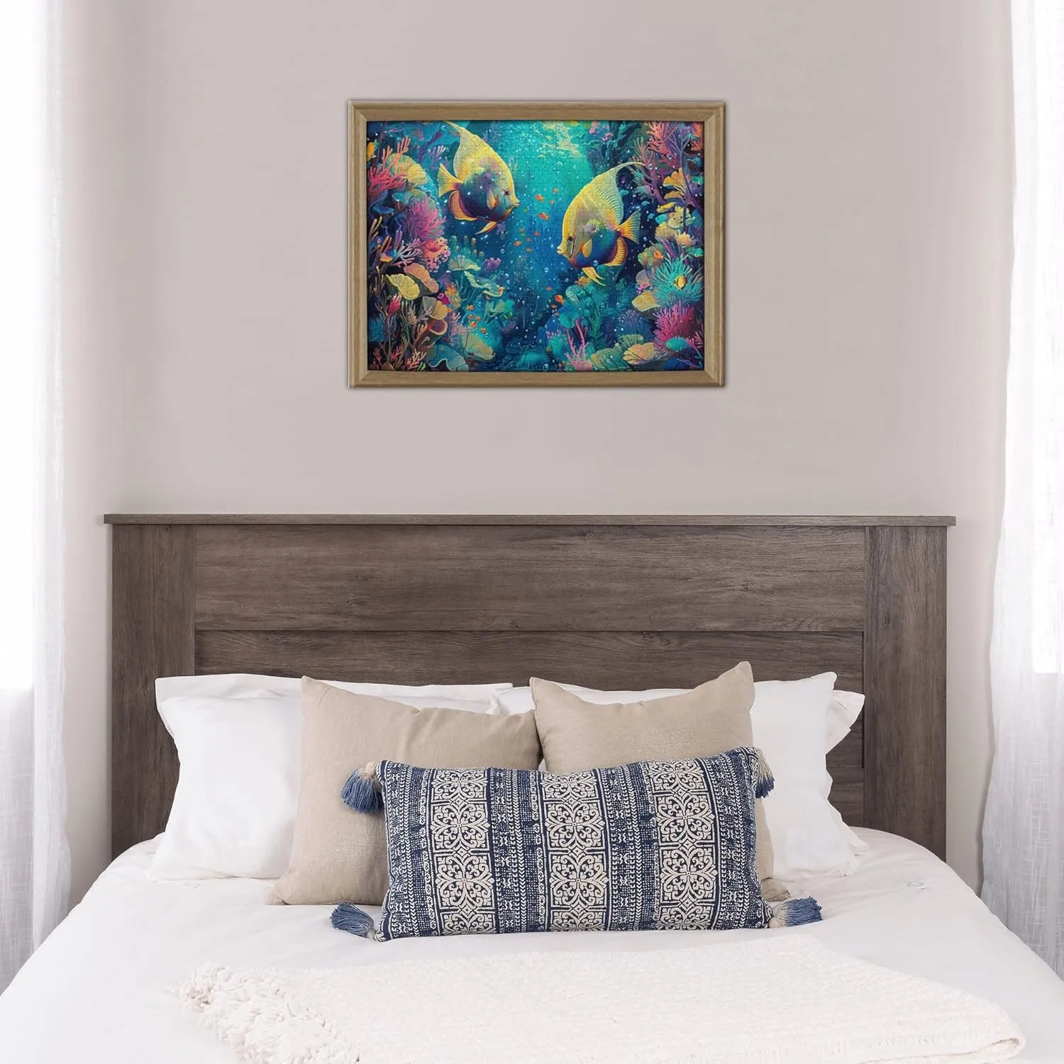 Underwater World Ornamental Fish 500 Piece Wood Puzzle for Adults,Challenging Brain Exercise,Artwork for Adults,500 Piece Jigsaw Puzzle for Adults Challenging Puzzle Perfect for Game Nights